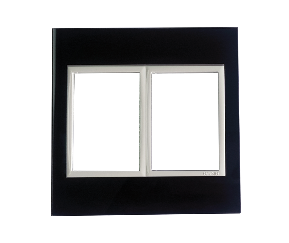 4 X 4 1+1 Lever Yoke Black Glass