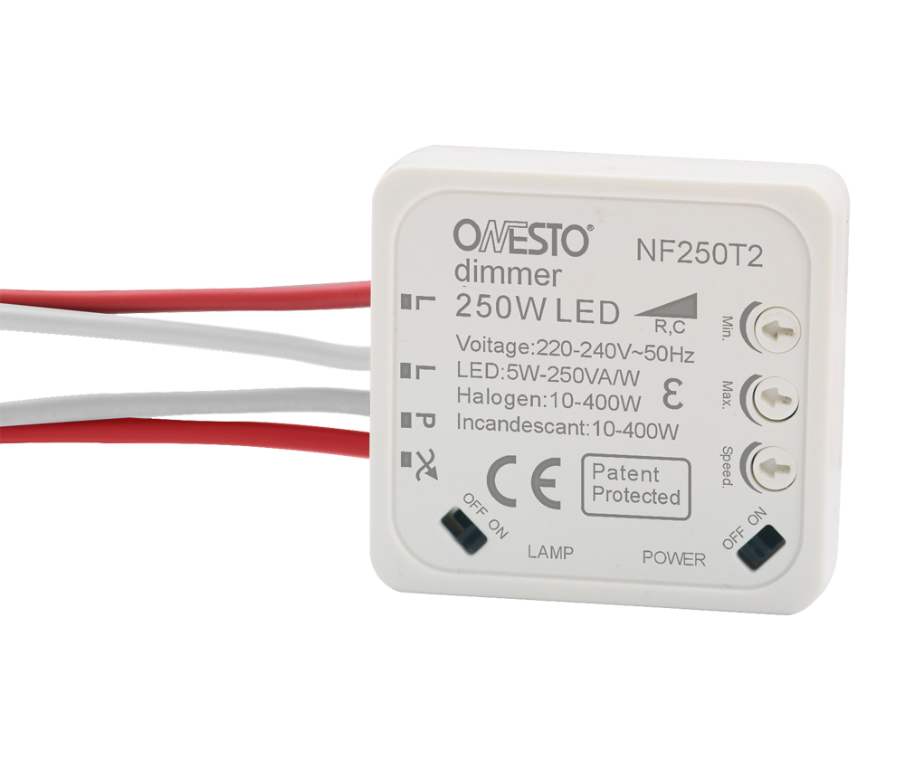 5W-250W Dimmer + Min-Max Dimming Level + Power & Light Memory