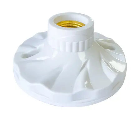 White E27 Base Mount Lamp Holder