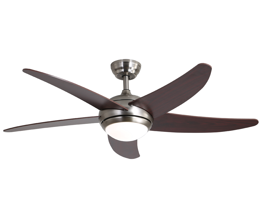 Silenta Mahogany 5 Blade Ceiling Fan With 18W LED Light