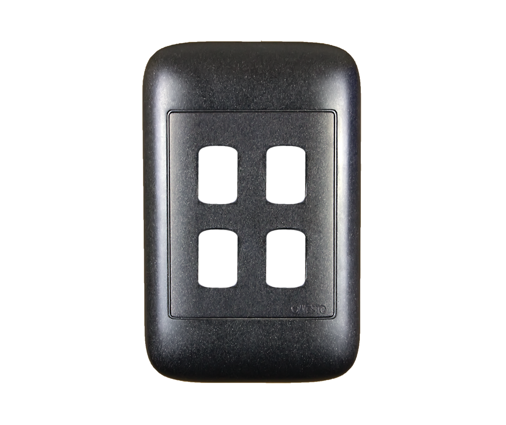 4X2 4 Lever Black Yoke and Surround