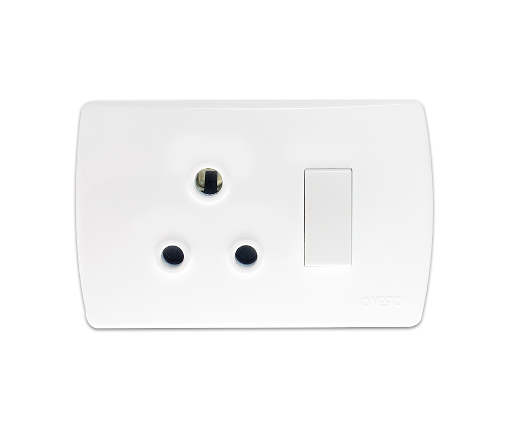 4X2 Single Switched Socket Outlet Horizontal