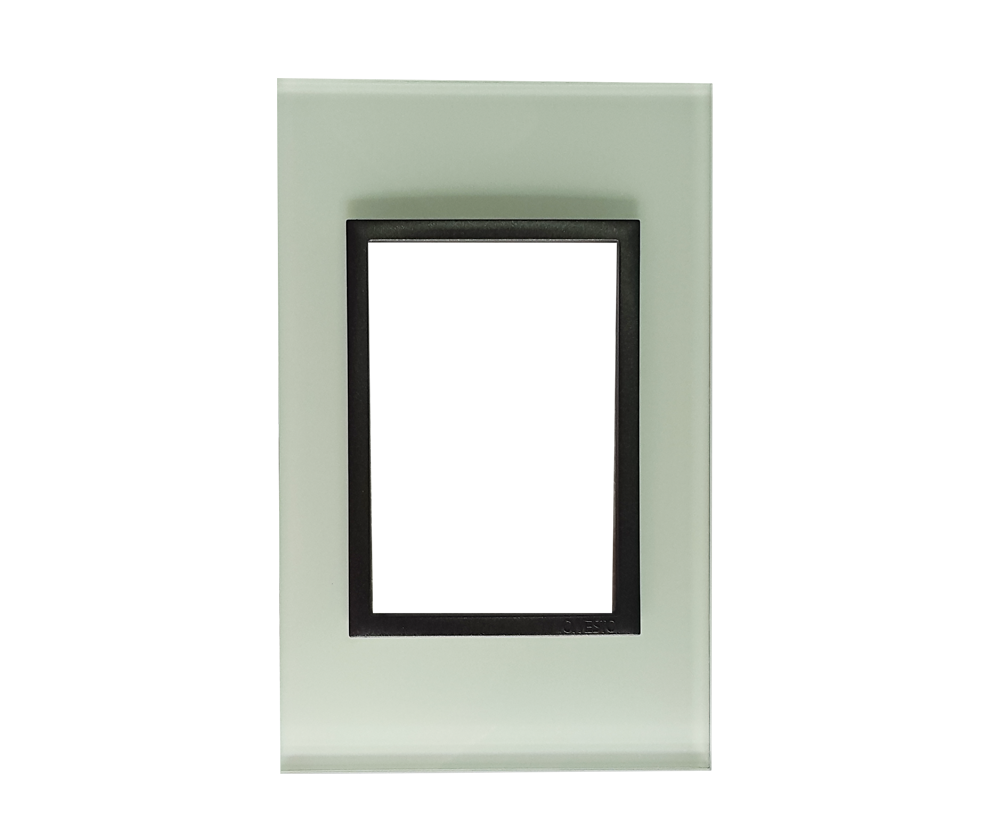 4 X 2 3 Lever Yoke White Glass