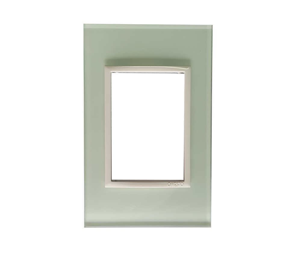 4 X 2 3 Lever Yoke White Glass