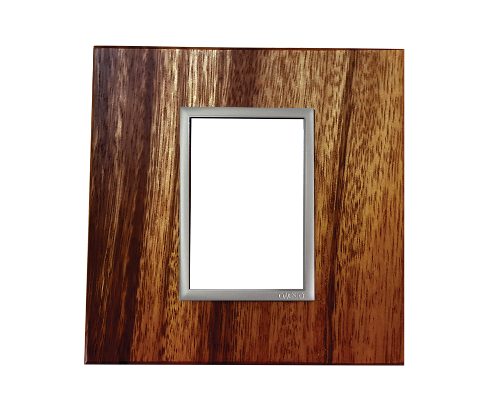 4 X 4 1 Lever Yoke Wood Grain