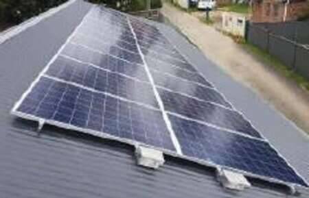 Solar panel roof kit for corrugated roof