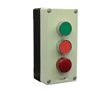 3 Way PVC Start/Stop + Pilot Light Control Station