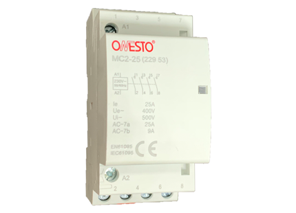 36mm Din Rail Modular Contactor - 3 NO Auxiliary - 3 Pole
