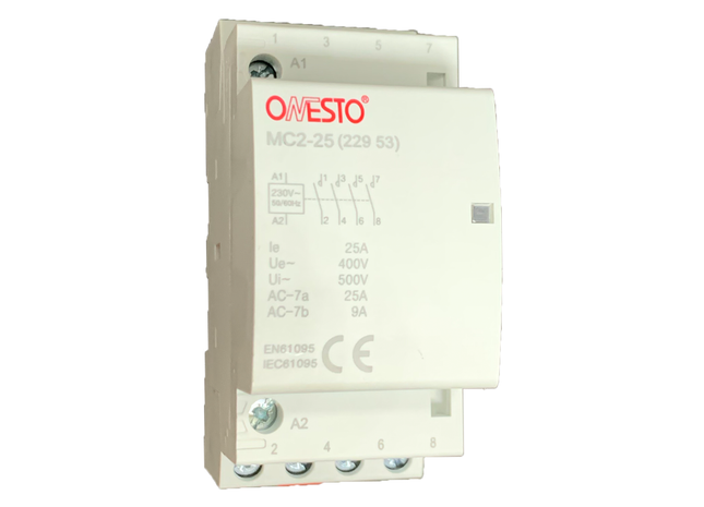 36mm Din Rail Modular Contactor - 4 NO Auxiliary - 4 Pole