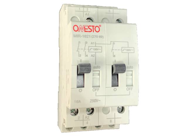 2 Module Step Relay - 2 NO + 1 NC Auxiliary