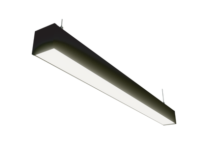 Long rectangular ceiling light fixture on a white background