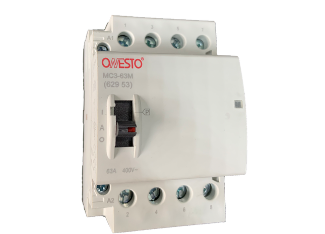 18mm Manual Overide Contactor - 2 NO Auxiliary - 2 Pole
