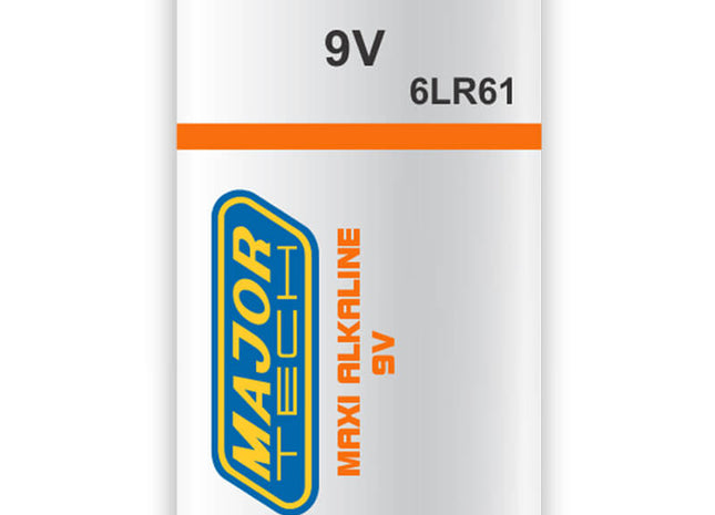 Major-Tech 9V Maxi Alkaline Battery