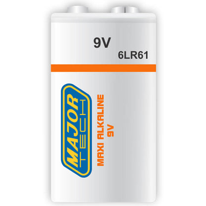 Major-Tech 9V Maxi Alkaline Battery