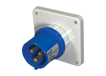 16A 3, 4 & 5 Pin Appliance Inlet Socket - Panel Mount (IP44)