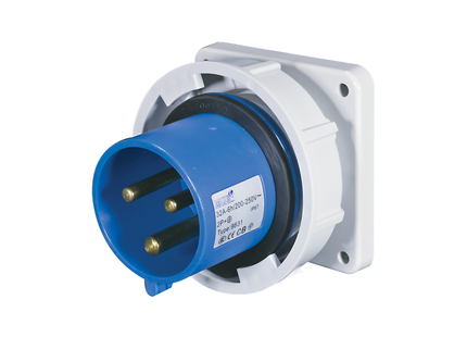 32A 3, 4 & 5 Pin Appliance Inlet Socket - Panel Mount (IP67)