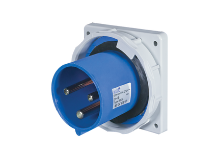 63A 3, 4 & 5 Pin Appliance Inlet Socket - Panel Mount (IP67)