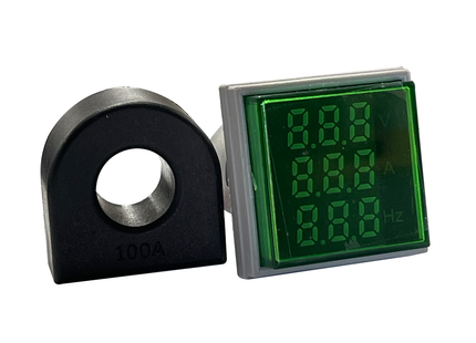 3 Way Voltmeter, Ammeter and Frequency light