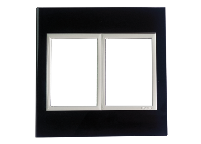 4 X 4 1+1 Lever Yoke Black Glass