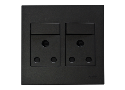 4 x 4 16A Double Switched Socket Outlet - Monoblock