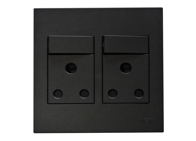 4 x 4 16A Double Switched Socket Outlet - Monoblock