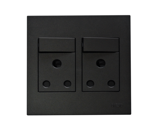 4 x 4 16A Double Switched Socket Outlet - Monoblock