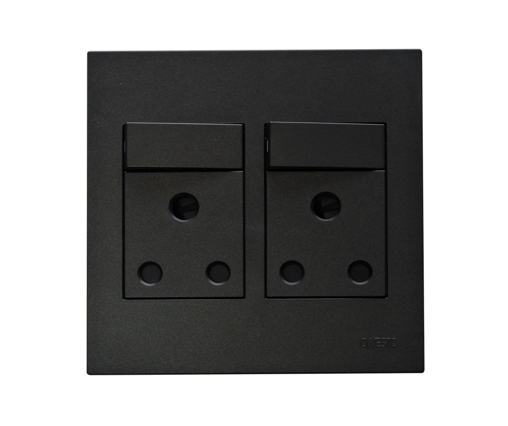 4 x 4 16A Double Switched Socket Outlet - Monoblock