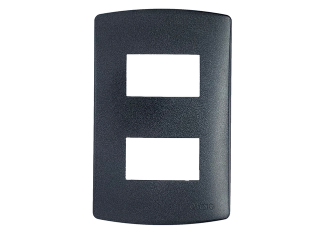 4X2 2 Lever Yoke Only Black