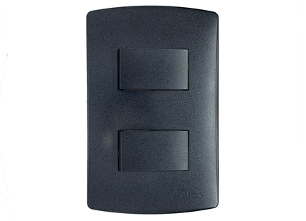 4X2 2 Lever 2 Way Switch Black Graphite