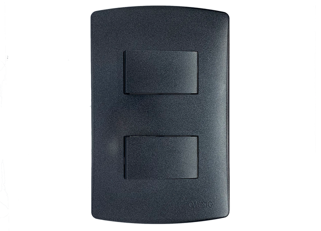 4X2 2 Lever 2 Way Switch Black Graphite