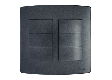 4X4 6 Lever 1 Way Switch Black