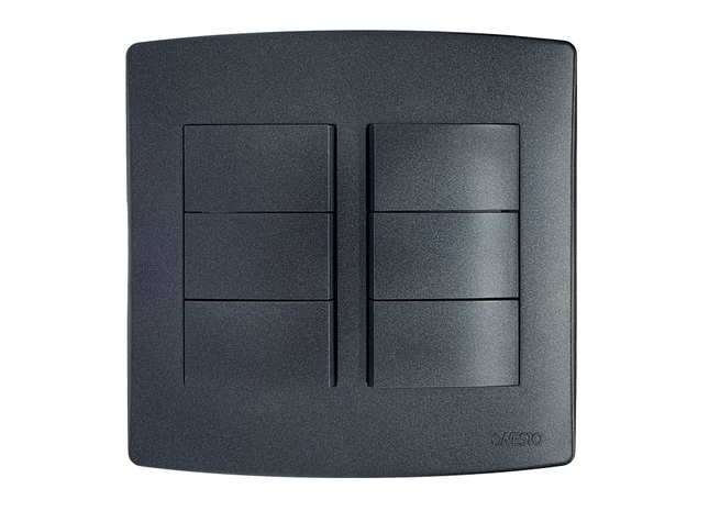 4X4 6 Lever 1 Way Switch Black