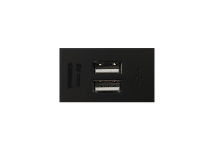 2 Port 2A 5V Black USB Socket