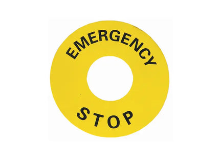 E/Stop Label