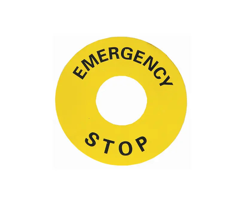 E/Stop Label