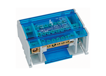 125A 4P Distribution Block - Din Rail Mount