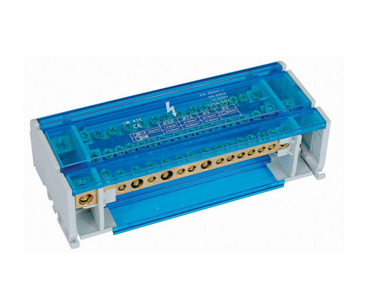 125A 4P Distribution Block - Din Rail Mount