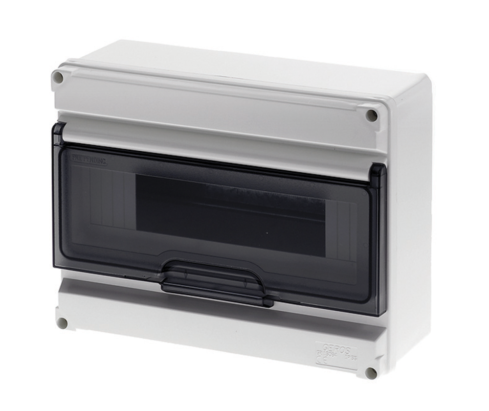 Surface Distribution Board with Smoky Door – Maple Leaf Electrical Supplies