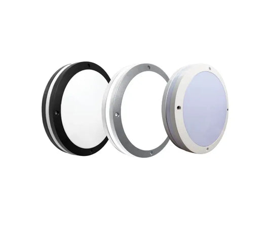 12W LED round bulkhead fitting with halo accent