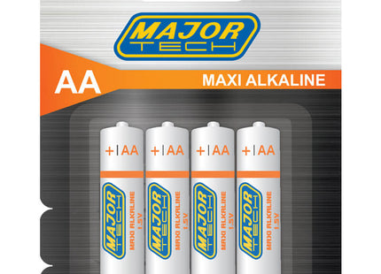 Major-Tech AA Maxi Alkaline Batteries - 4 pack