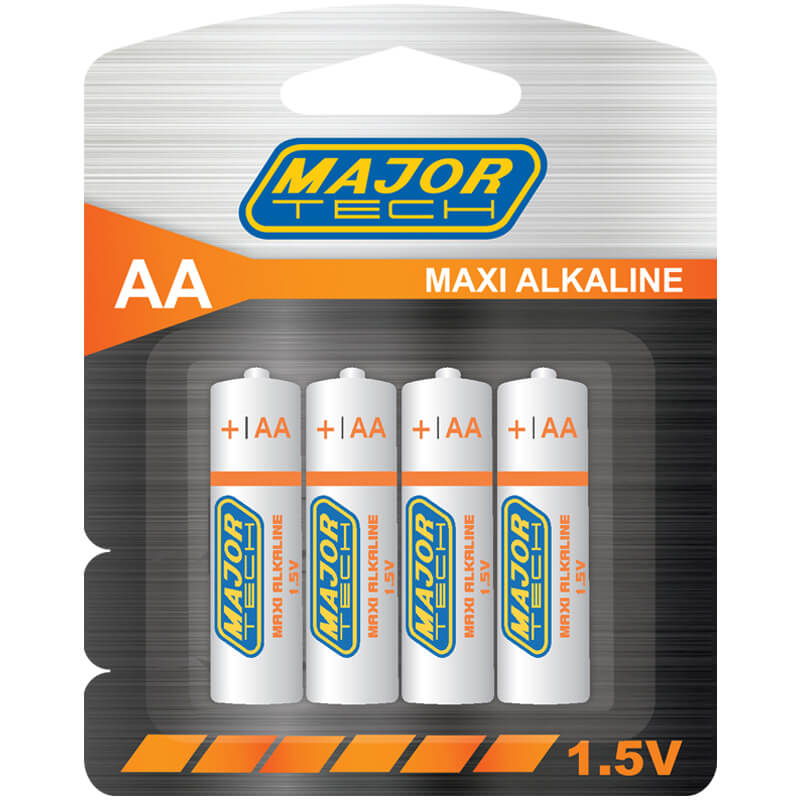 Major-Tech AA Maxi Alkaline Batteries - 4 pack