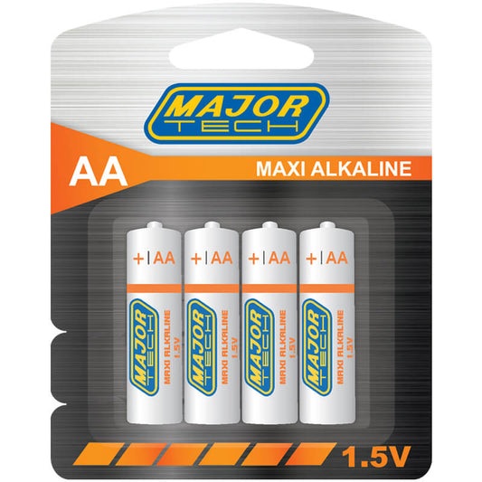 Major-Tech AA Maxi Alkaline Batteries - 4 pack