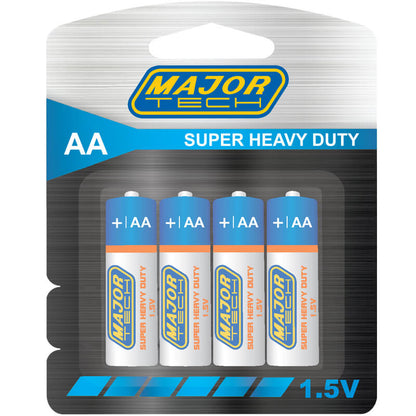 Major-Tech AA Super Heavy Duty Batteries - 4 pack