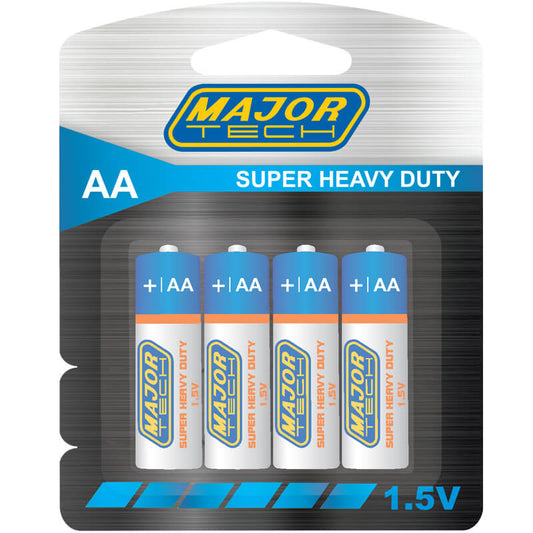 Major-Tech AA Super Heavy Duty Batteries - 4 pack