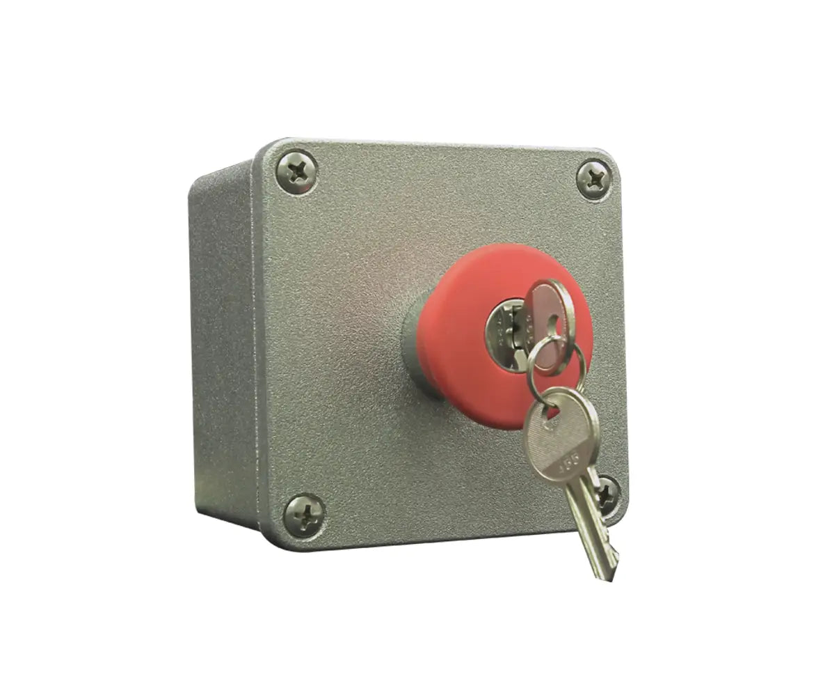 Keystop 1 Way Aluminium E/Stop Key Control Station – Maple Leaf Electrical Supplies
