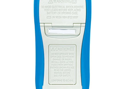 Major-Tech MTD10 Digital Multimeter Back View Battery Compartment South Africa