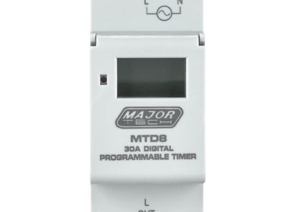Major Tech digital programmable timer on a white background