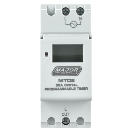 Major Tech digital programmable timer on a white background