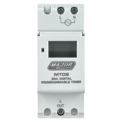 Major Tech digital programmable timer on a white background