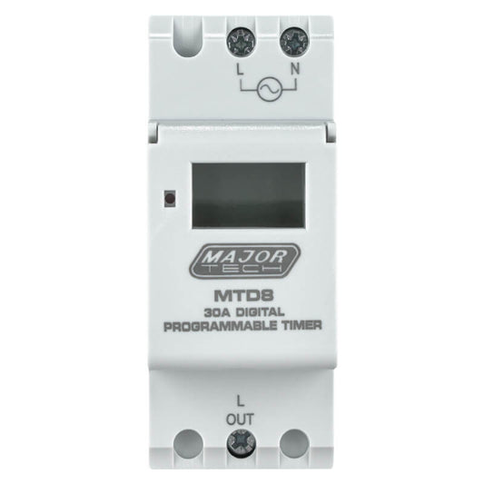 Major Tech digital programmable timer on a white background